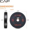 imageCAP Barbell Rubber Olympic Bumper Plate  Multiple OptionsColorsEconomy