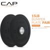 imageCAP Barbell Rubber Olympic Bumper Plate  Multiple OptionsColorsPRO