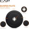 imageCAP Barbell Rubber Olympic Bumper Plate  Multiple OptionsColorsPRO