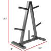 imageCAP Barbell Weight Plate Rack for 1Inch Weight PlatesBlack  Space Saving Astyle 1 Plate Tree