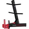 imageCAP Barbell Weight Plate Rack for 1Inch Weight PlatesRed  Deluxe 1 Plate Tree
