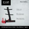 imageCAP Barbell Weight Plate Rack for 1Inch Weight PlatesRed  Deluxe 1 Plate Tree