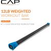 imageCAP Barbell Weighted Workout Bar  520 lb  Multiple Options12 LB  Blue
