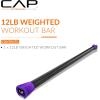 imageCAP Barbell Weighted Workout Bar  520 lb  Multiple Options12 LB  Purple