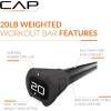 imageCAP Barbell Weighted Workout Bar  520 lb  Multiple Options20 LB  Black