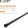 imageCAP Barbell Weighted Workout Bar  520 lb  Multiple Options20 LB  Black
