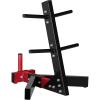 imageCAP Barbell Weight Plate Rack for 1Inch Weight PlatesRed  Deluxe 1 Plate Tree