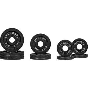 imageCAP Barbell 2Inch Olympic Cast Iron Plate Weight Set  75285 lbs  Multiple OptionsCLASSIC