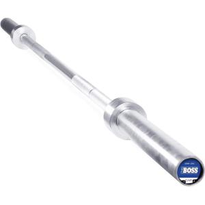 imageCAP Barbell 7Foot Olympic Barbell Pro Series  Olympic ampamp Power Bar OptionsTHE BOSS  Silver Zinc  No Center Knurl