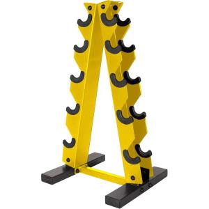 imageCAP Barbell AFrame Dumbbell Weight Rack  Color SeriesYellow