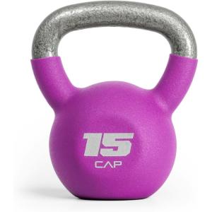 imageCAP Barbell Cast Iron Kettlebell  Coated Options Singles and Sets Multiple Weight Choices15 lb
