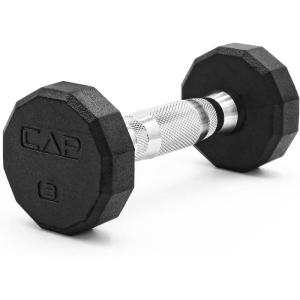 imageCAP Barbell Coated Hex Dumbbell Weight  Multiple Options12Sided  Chrome Handle