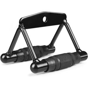 imageCAP Barbell Double D Handle with Rubber Grips Black