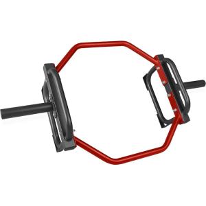 imageCAP Barbell Olympic Trap Bar and Shrug Bar for DeadliftsRed