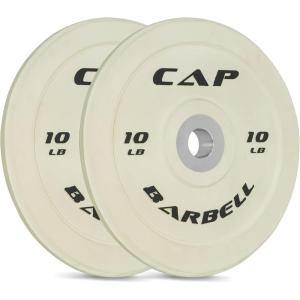 imageCAP Barbell Rubber Olympic Bumper Plate  Multiple OptionsColorsCompetition