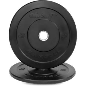 imageCAP Barbell Rubber Olympic Bumper Plate  Multiple OptionsColorsELITE