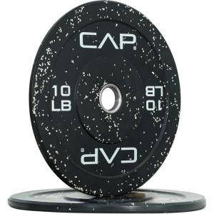 imageCAP Barbell Rubber Olympic Bumper Plate  Multiple OptionsColorsEconomy  Speckled