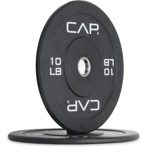 imageCAP Barbell Rubber Olympic Bumper Plate  Multiple OptionsColorsEconomy