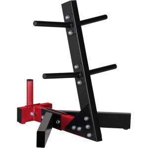 imageCAP Barbell Weight Plate Rack for 1Inch Weight PlatesRed  Deluxe 1 Plate Tree
