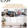 imageCAP Barbell 150 LB Coated Hex Dumbbell Weight Set with Vertical Rack  Multiple OptionsYellow Rack