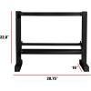 imageCAP Barbell 150 lb Dumbbell Set with 2Tier Rack  Multiple OptionsBlack