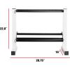 imageCAP Barbell 150 lb Dumbbell Set with 2Tier Rack  Multiple OptionsWhite