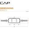 imageCAP Barbell 2quot Solid Olympic Triceps Bar No Collars Chrome