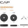 imageCAP Barbell 40Pound Adjustable Cement Dumbbell Set  Versatile Vinyl Coated Weights for Home Gym Excellence