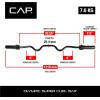 imageCAP Barbell 48Inch Super Curl Olympic Barbell for 2Inch Weight Plates  Multiple OptionsBlack