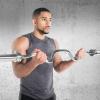 imageCAP Barbell 48Inch Super Curl Olympic Barbell for 2Inch Weight Plates  Multiple OptionsChrome