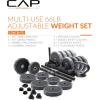 imageCAP Barbell 66 lb MultiUse Adjustable Weight Set  Versatile Dumbbell Barbell ampamp Kettlebell for FullBody Workouts  Gray