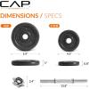 imageCAP Barbell Adjustable Dumbbell Weight Set  Multiple OptionsBlack  40 LB wCase  Pair