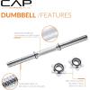 imageCAP Barbell Adjustable Dumbbell Weight Set  Multiple OptionsBlack  50 LB  Pair
