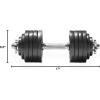 imageCAP Barbell Adjustable Dumbbell Weight Set  Multiple OptionsBlack  525 LB  Single