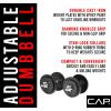imageCAP Barbell Adjustable Dumbbell Weight Set  Multiple OptionsBlack  60 LB Pair