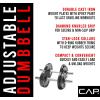 imageCAP Barbell Adjustable Dumbbell Weight Set  Multiple OptionsBlack 40 LB  Pair