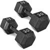 imageCAP Barbell Cast Iron Hex Dumbbell  Multiple OptionsBlack  Pair
