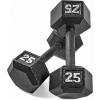 imageCAP Barbell Cast Iron Hex Dumbbell  Multiple OptionsBlack  Pair