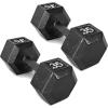 imageCAP Barbell Cast Iron Hex Dumbbell  Multiple OptionsBlack  Pair