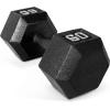 imageCAP Barbell Cast Iron Hex Dumbbell  Multiple OptionsBlack  Single