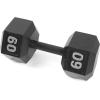 imageCAP Barbell Cast Iron Hex Dumbbell  Multiple OptionsBlack  Single