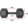 imageCAP Barbell Cast Iron Hex Dumbbell  Multiple OptionsBlack  Single