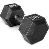 imageCAP Barbell Cast Iron Hex Dumbbell  Multiple OptionsBlack  Single