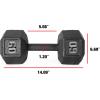 imageCAP Barbell Cast Iron Hex Dumbbell  Multiple OptionsBlack  Single