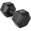 imageCAP Barbell Cast Iron Hex Dumbbell  Multiple OptionsBlack  Single
