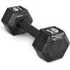 imageCAP Barbell Cast Iron Hex Dumbbell  Multiple OptionsBlack  Single