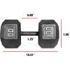 imageCAP Barbell Cast Iron Hex Dumbbell  Multiple OptionsBlack  Single