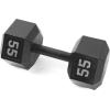 imageCAP Barbell Cast Iron Hex Dumbbell  Multiple OptionsBlack  Single