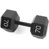 imageCAP Barbell Cast Iron Hex Dumbbell  Multiple OptionsBlack  Single