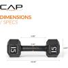 imageCAP Barbell Cast Iron Hex Dumbbell  Multiple OptionsBlack  Single